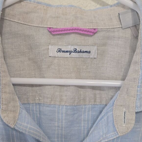 Tommy Bahama Men's Light Blue 100% Linen Casual Shirt X - Picture 2 of 8